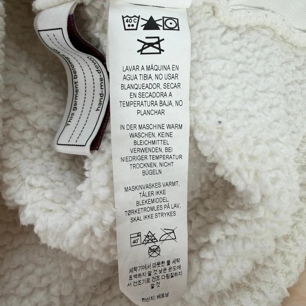 Patagonia Girls Los Gatos Fleece Vest Birch White Full Zip Size M 10